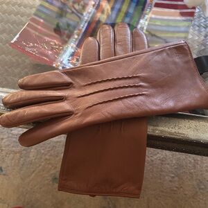 FRYE NEW Elegant Brown Leather Gloves